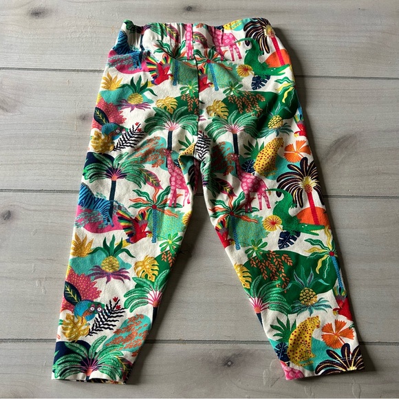 Mini Boden Tropical Jungle Print Capri Length Pull On Leggings - Picture 4 of 4
